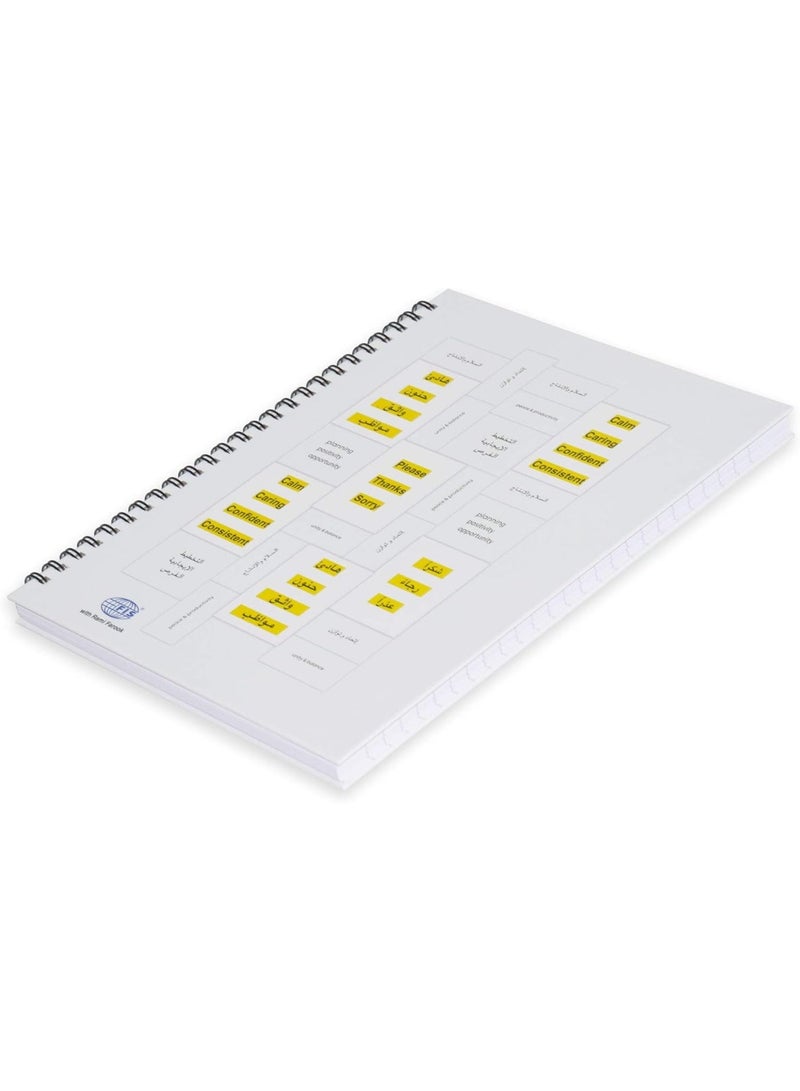 FIS Spiral Hard Cover Notebook, Size 9"x7" Inches, Single Line Ruling, 100 Sheets, Pack of 5 Pieces - FSNBS971907 - Image 3